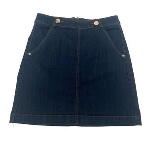 Ann Taylor Loft Denim Jean Mini Skirt Size 0 Petite Women's